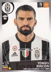 Cromo Tomás Rincón - Calciatori 2016-2017 n. M29 - Panini