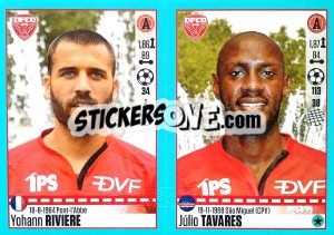 Cromo Yohann Rivière / Júlio Tavares - FOOT 2016-2017 n. 210 - Panini