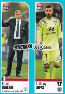 Cromo Bruno Genesio / Anthony Lopes - FOOT 2016-2017 n. 344 - Panini