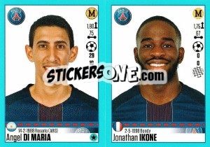 Figurina Angel Di Maria / Jonathan Ikone - FOOT 2016-2017 n. 702 - Panini
