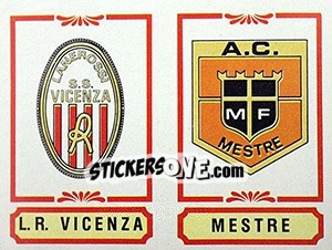 Figurina Scudetto L.R. Vicenza / Mestre - Calciatori 1982-1983 n. 389 - Panini
