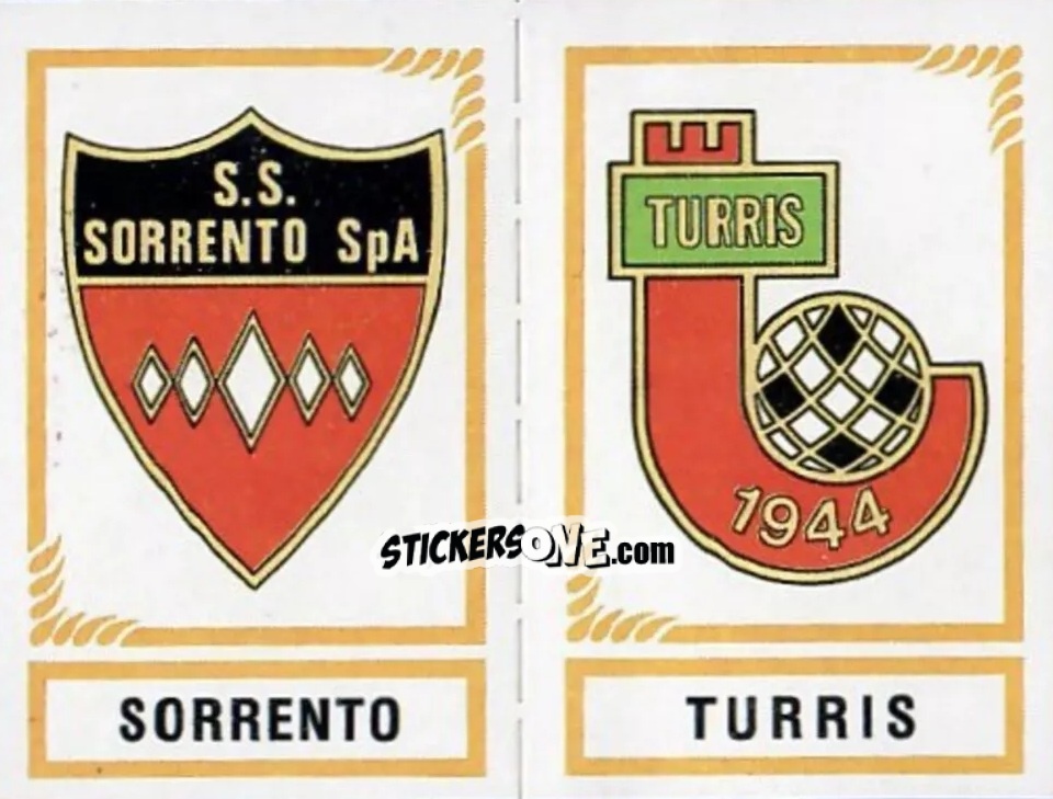 Figurina Scudetto Sorrento / Turris - Calciatori 1982-1983 n. 600 - Panini
