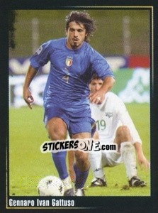 Figurina Gennaro Ivan Gattuso - Superalbum In Azzurro n. 27 - Panini