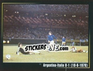Cromo Argentina-Italia 0-1 (10-6-1978) - Superalbum In Azzurro n. 49 - Panini