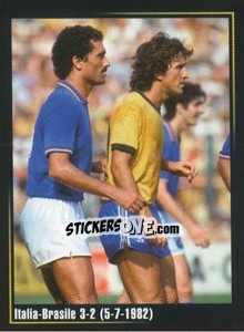 Cromo Italia-Brasile 3-2 (5-7-1982) - Superalbum In Azzurro n. 50 - Panini