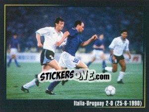 Cromo Italia-Uruguay 2-0 (25-6-1990) - Superalbum In Azzurro n. 52 - Panini