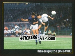Cromo Italia-Uruguay 2-0 (25-6-1990) - Superalbum In Azzurro n. 53 - Panini