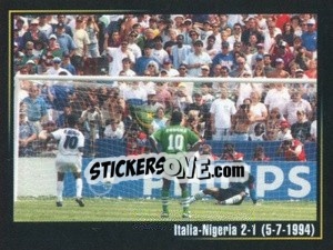 Cromo Italia-Nigeria 2-1 (5-7-1994) - Superalbum In Azzurro n. 54 - Panini