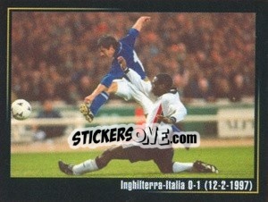 Cromo Inghilterra-Italia 0-1 (12-2-1997) - Superalbum In Azzurro n. 55 - Panini