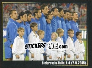 Cromo Bielorussia-Italia 1-4 (7-9-2005) - Superalbum In Azzurro n. 58 - Panini