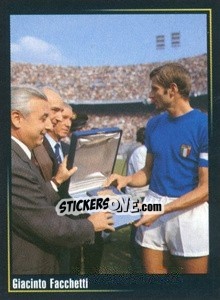 Cromo Giacinto Facchetti - Superalbum In Azzurro n. 68 - Panini