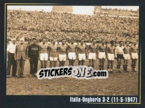 Cromo Italia-Ungheria 3-2 (11-5-1947) - Superalbum In Azzurro n. 172 - Panini