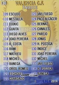 Cromo Índice - Las Fichas Quiz De La Liga 2013-2014 n. 130 - Mundicromo