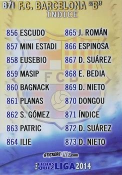 Figurina Índice - Las Fichas Quiz De La Liga 2013-2014 n. 871 - Mundicromo