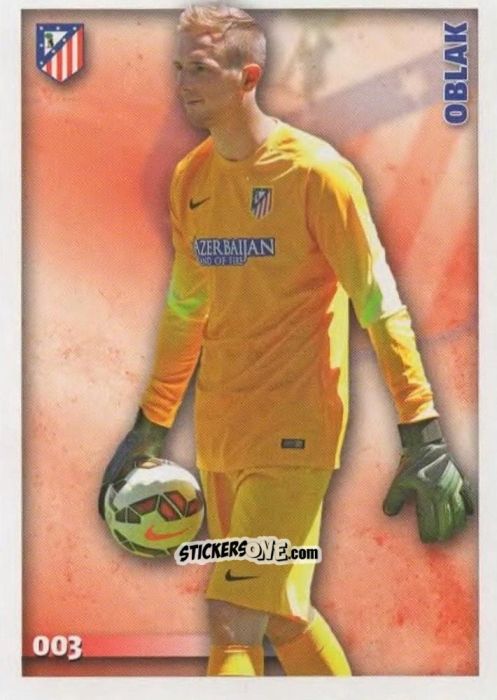 Sticker Oblak - Las Fichas Quiz De La Liga 2014-2015 n. 3 - Mundicromo