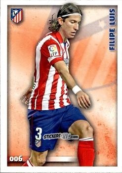 Sticker Filipe Luis - Las Fichas Quiz De La Liga 2014-2015 n. 6a - Mundicromo