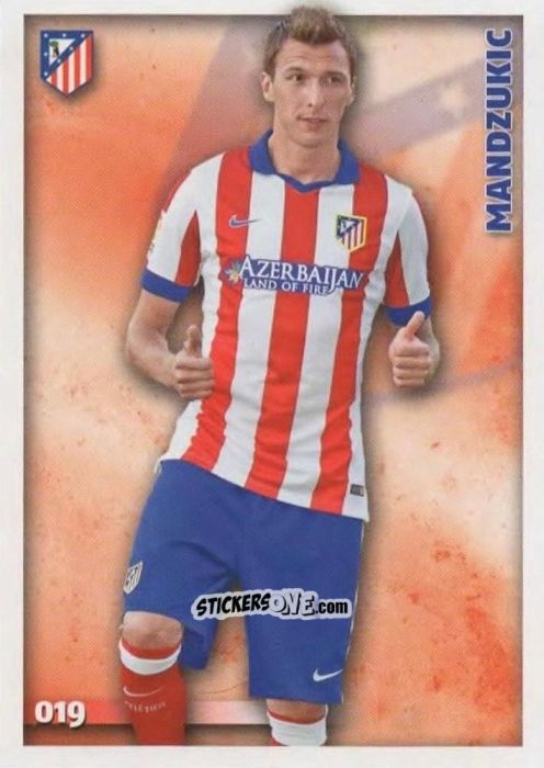 Figurina Mandzukic - Las Fichas Quiz De La Liga 2014-2015 n. 19 - Mundicromo