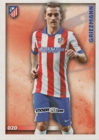 Sticker Griezmann - Las Fichas Quiz De La Liga 2014-2015 n. 20 - Mundicromo