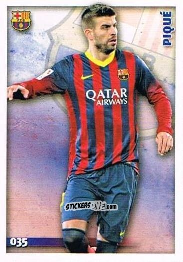 Sticker Piqué - Las Fichas Quiz De La Liga 2014-2015 n. 35 - Mundicromo