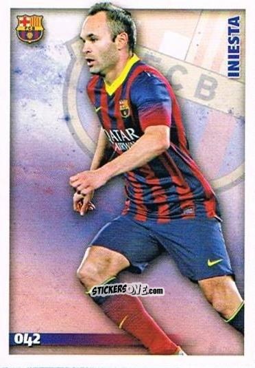 Cromo Iniesta - Las Fichas Quiz De La Liga 2014-2015 n. 42 - Mundicromo