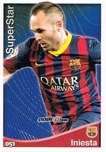 Cromo Iniesta - Las Fichas Quiz De La Liga 2014-2015 n. 51 - Mundicromo