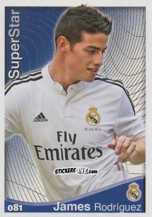 Figurina James Rodríguez - Las Fichas Quiz De La Liga 2014-2015 n. 81 - Mundicromo