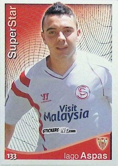 Sticker Iago Aspas - Las Fichas Quiz De La Liga 2014-2015 n. 133 - Mundicromo