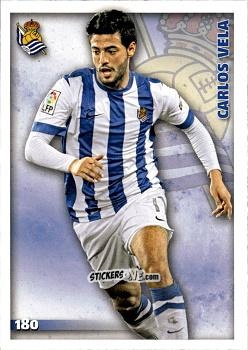 Sticker Carlos Vela - Las Fichas Quiz De La Liga 2014-2015 n. 180 - Mundicromo