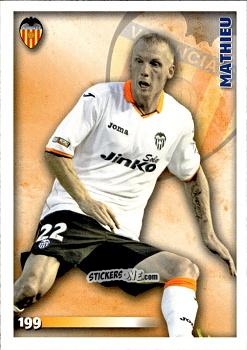 Sticker Jérémy Mathieu - Las Fichas Quiz De La Liga 2014-2015 n. 199a - Mundicromo