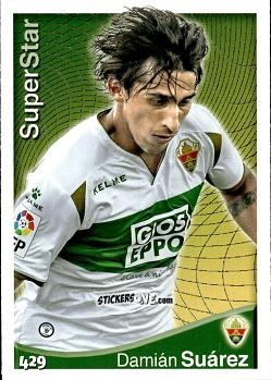 Sticker Damián Suárez - Las Fichas Quiz De La Liga 2014-2015 n. 429 - Mundicromo