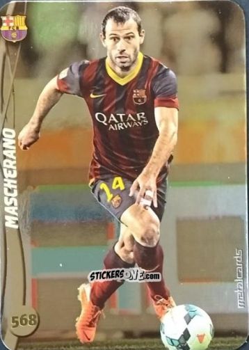Sticker Mascherano - Las Fichas Quiz De La Liga 2014-2015 n. 568 - Mundicromo