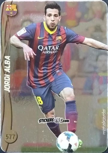 Cromo Jordi Alba - Las Fichas Quiz De La Liga 2014-2015 n. 577 - Mundicromo