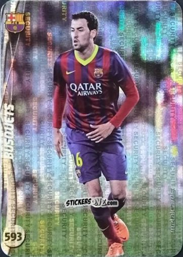 Sticker Busquets - Las Fichas Quiz De La Liga 2014-2015 n. 593 - Mundicromo