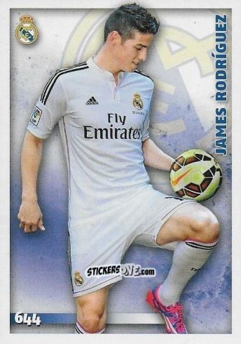 Sticker James Rodríguez - Las Fichas Quiz De La Liga 2014-2015 n. 644 - Mundicromo