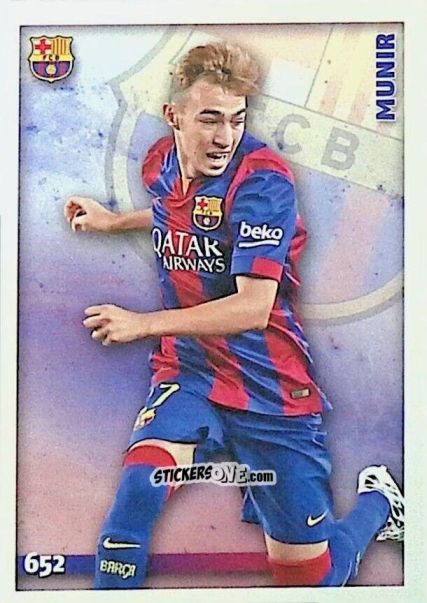 Figurina Munir - Las Fichas Quiz De La Liga 2014-2015 n. 652 - Mundicromo