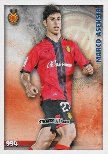 Figurina Marco Asensio - Las Fichas Quiz De La Liga 2014-2015 n. 994 - Mundicromo