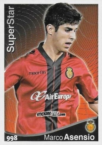 Figurina Marco Asensio - Las Fichas Quiz De La Liga 2014-2015 n. 998 - Mundicromo