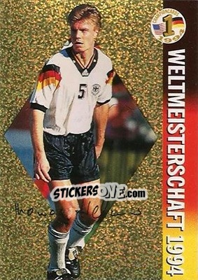 Figurina Thomas Helmer - Championcards / ran USA 1994 n. 5 - Panini