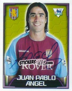 Figurina Juan Pablo Angel - Premier League Inglese 2003-2004 n. 53 - Merlin