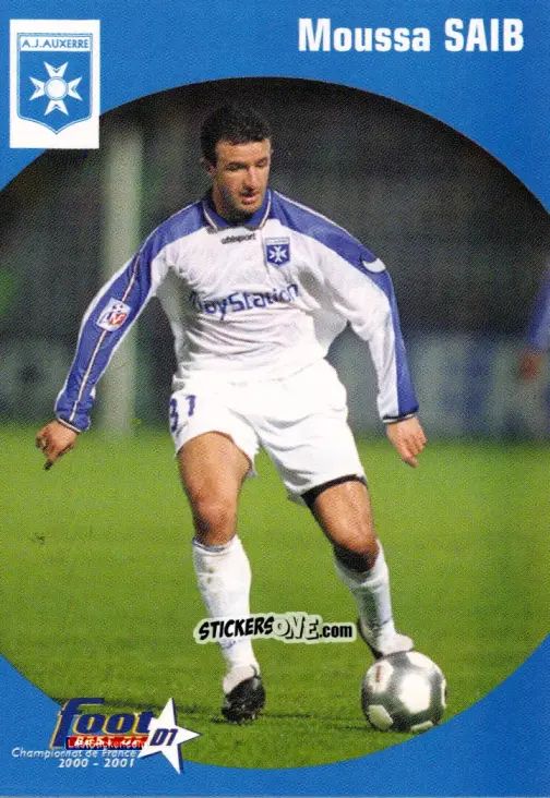 Figurina Moussa Saib - Foot Best Of D1 2000-2001 n. 4 - Panini