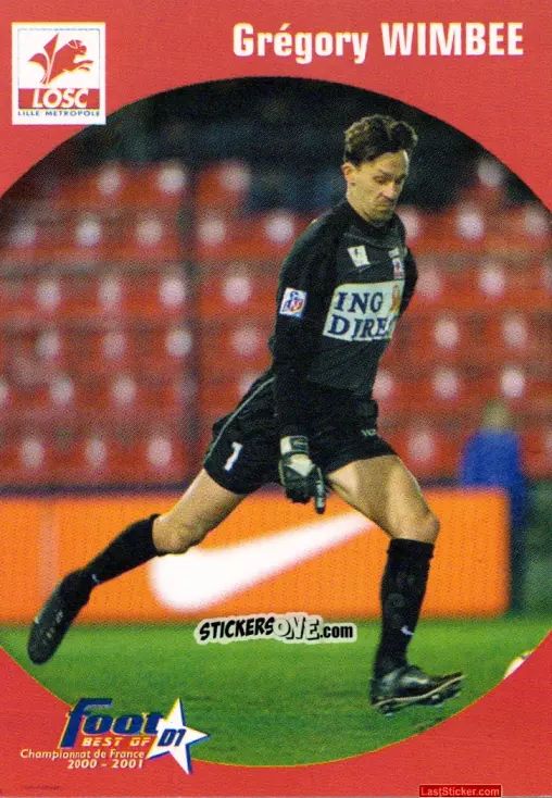 Sticker Gregory Wimbee - Foot Best Of D1 2000-2001 n. 36 - Panini