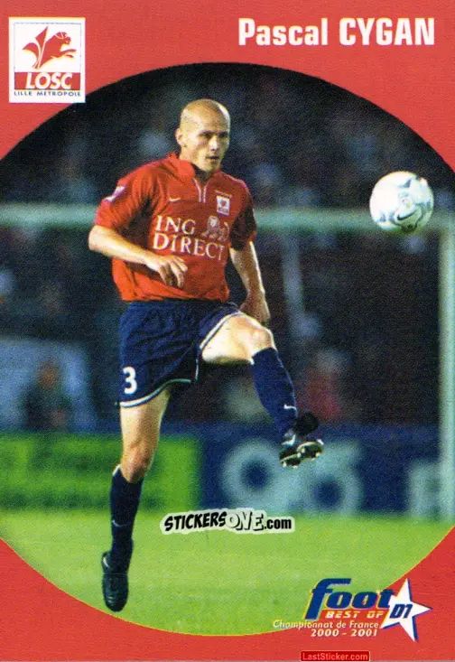 Cromo Pascal Cygan - Foot Best Of D1 2000-2001 n. 37 - Panini