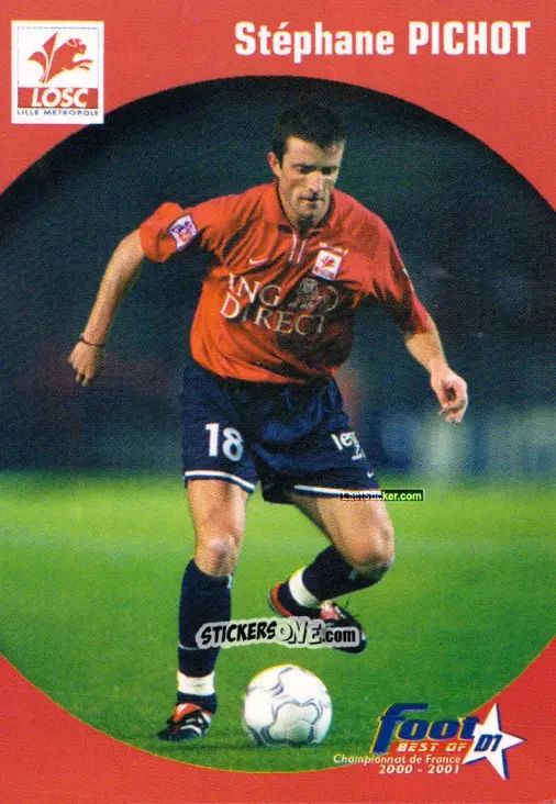 Figurina Stephane Pichot - Foot Best Of D1 2000-2001 n. 38 - Panini