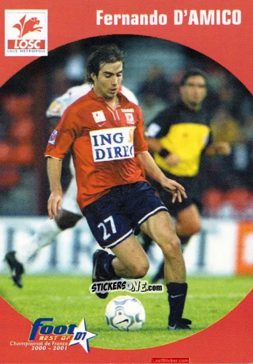 Cromo Fernando D'Amico - Foot Best Of D1 2000-2001 n. 40 - Panini
