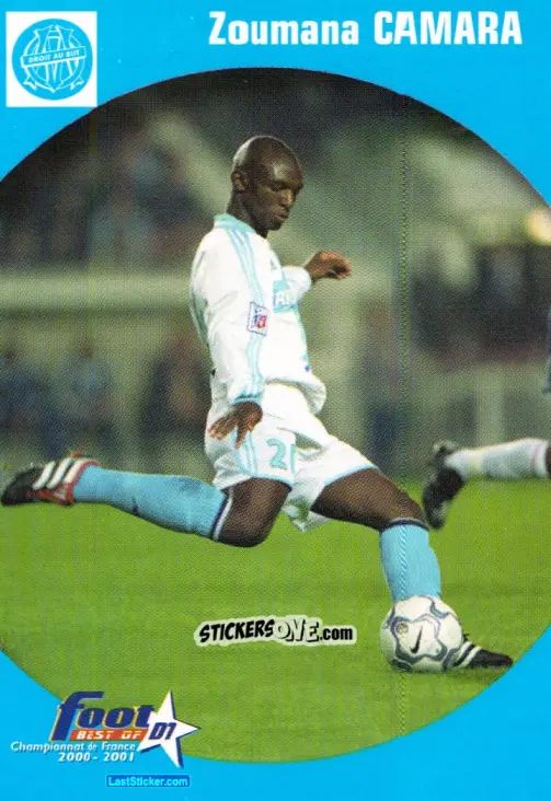 Figurina Zoumana Camara - Foot Best Of D1 2000-2001 n. 52 - Panini
