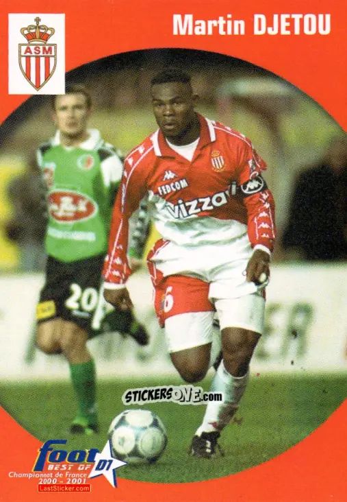 Figurina Martin Djetou - Foot Best Of D1 2000-2001 n. 65 - Panini