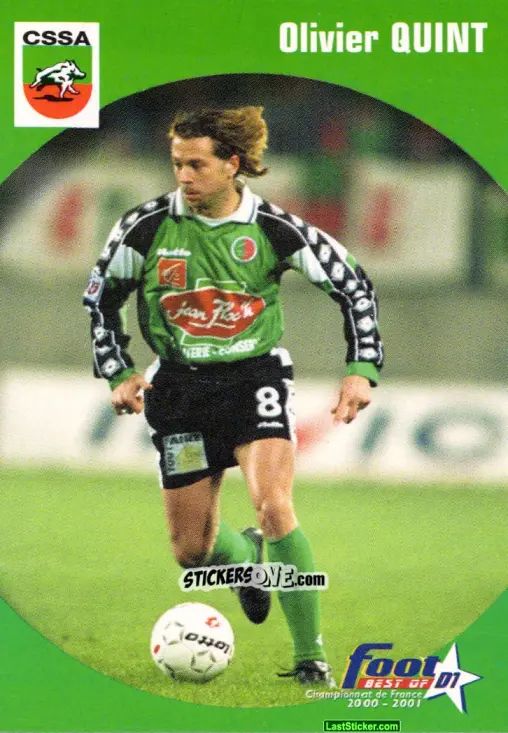 Cromo Olivier Quint - Foot Best Of D1 2000-2001 n. 102 - Panini