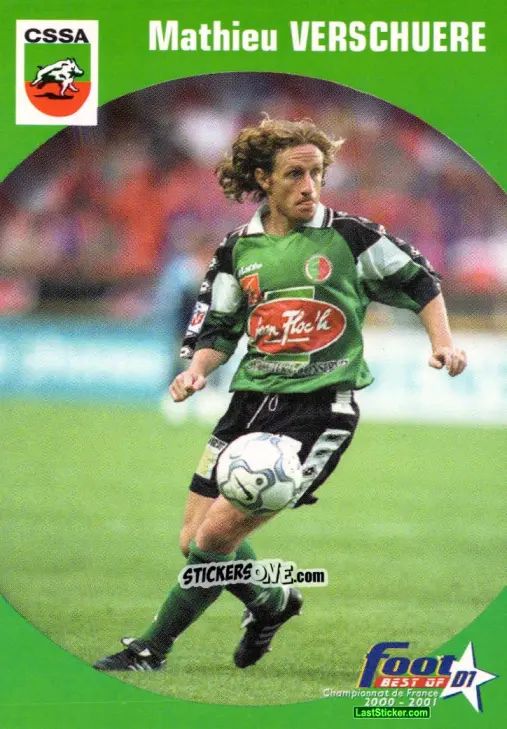 Cromo Mathieu Verschuere - Foot Best Of D1 2000-2001 n. 103 - Panini