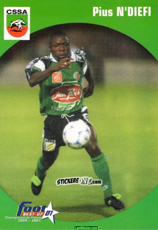 Cromo Pius N'Diefi - Foot Best Of D1 2000-2001 n. 104 - Panini