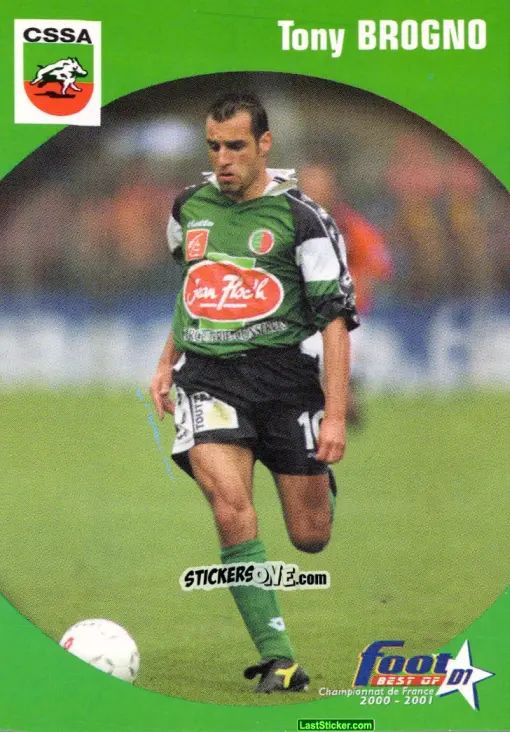 Cromo Tony Brogno - Foot Best Of D1 2000-2001 n. 105 - Panini